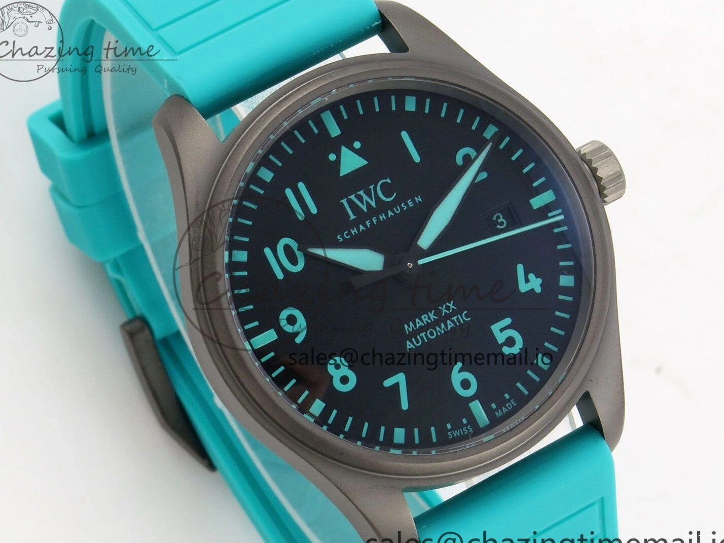 MIROTIME 1227 Pilot Mark XX BLSF 1:1 Best Edition Black Blue Dial on Blue Rubber Strap MIYOTA Sleek 6989